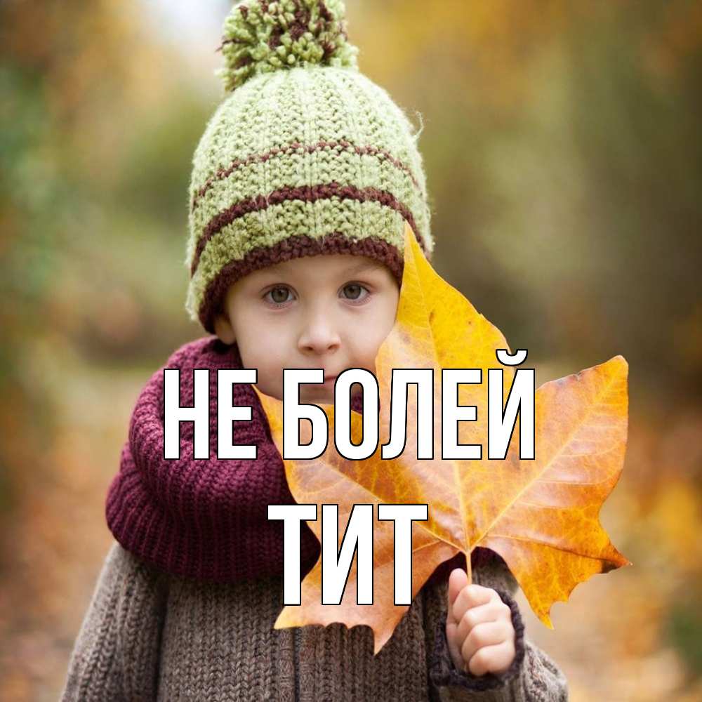 Открытка  с именем. Тит, Не болей  