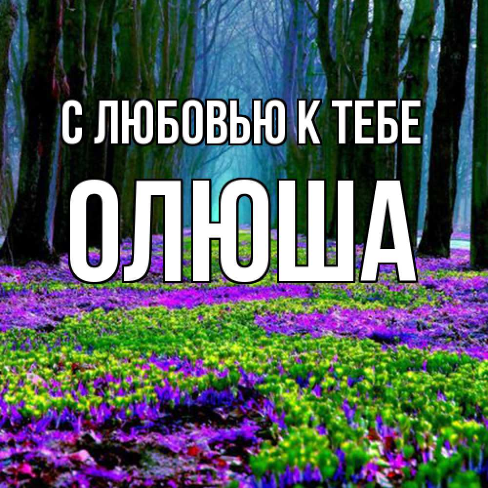 Открытка  с именем. Олюша, С любовью к тебе  