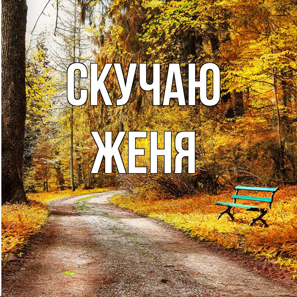 Открытка  с именем. Женя, Скучаю  