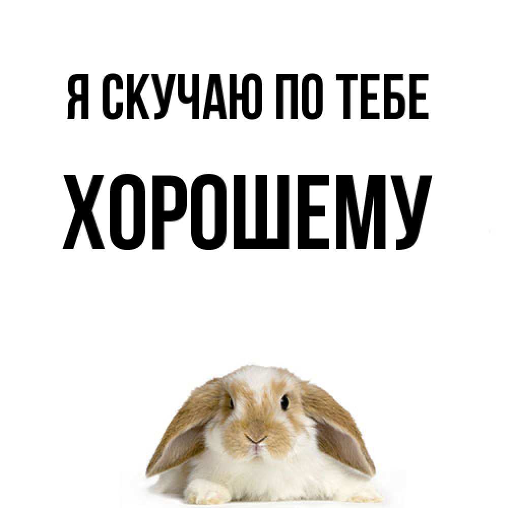 Открытка  с именем. Хорошему, Я скучаю по тебе  