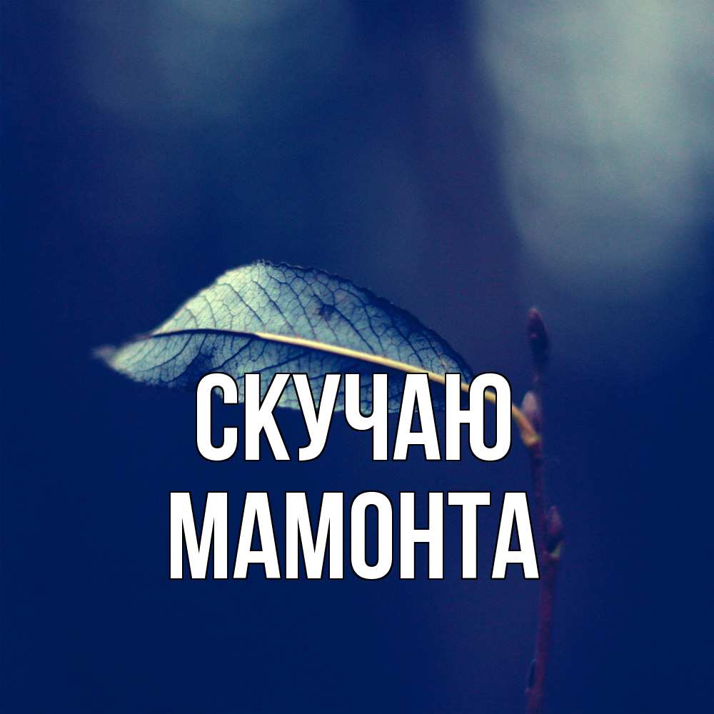 Открытка  с именем. МАМОНТА, Скучаю  