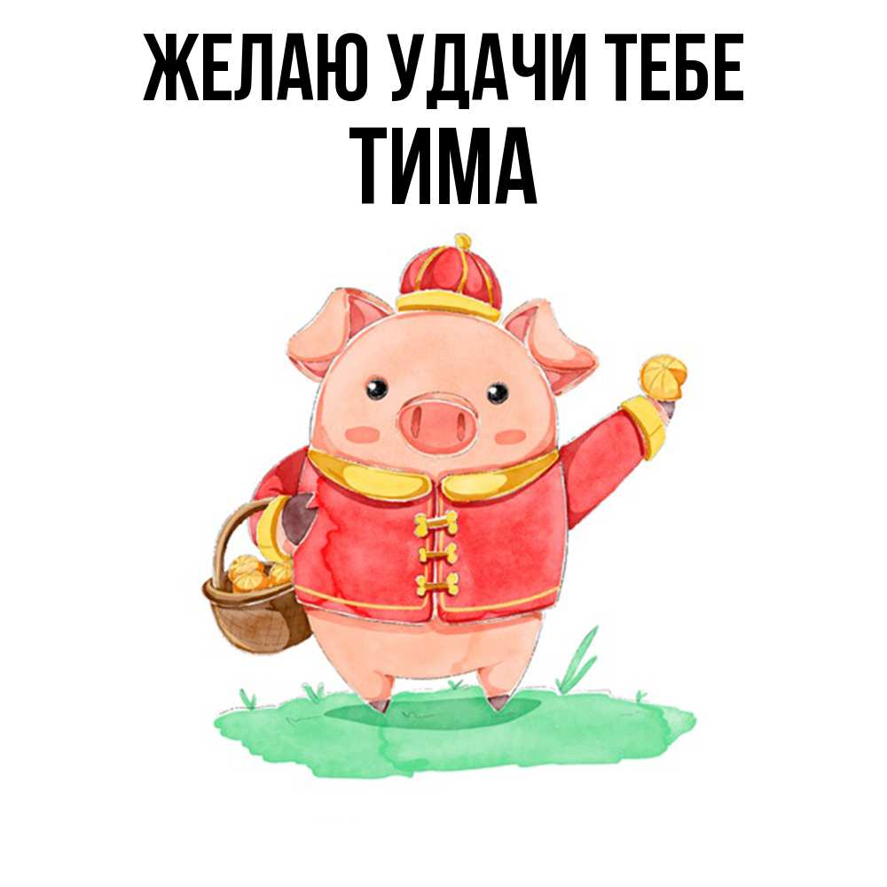 Открытка  с именем. Тима, Желаю удачи тебе  