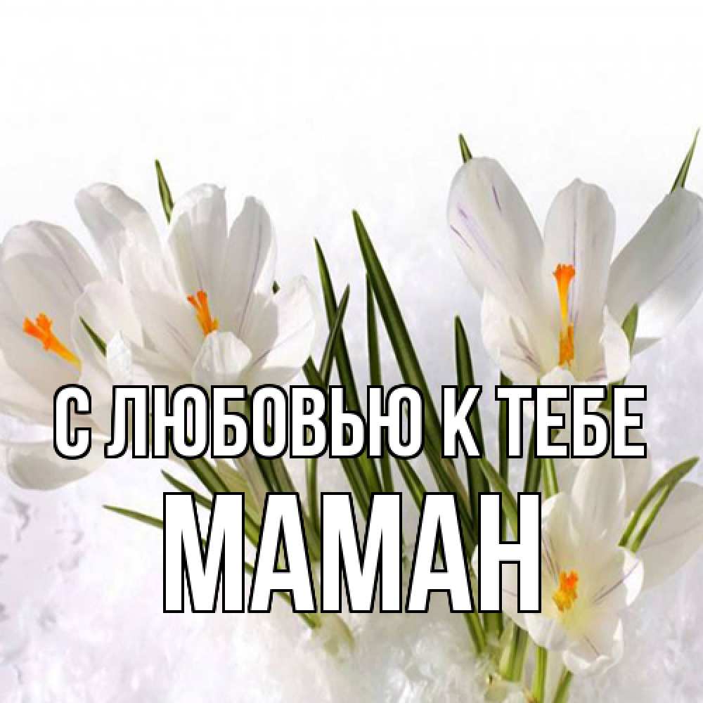 Открытка  с именем. Маман, С любовью к тебе  