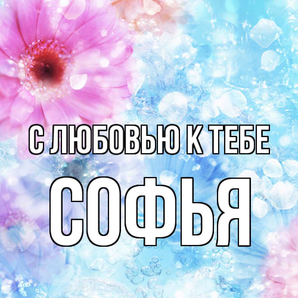 Открытка  с именем. Софья, С любовью к тебе  