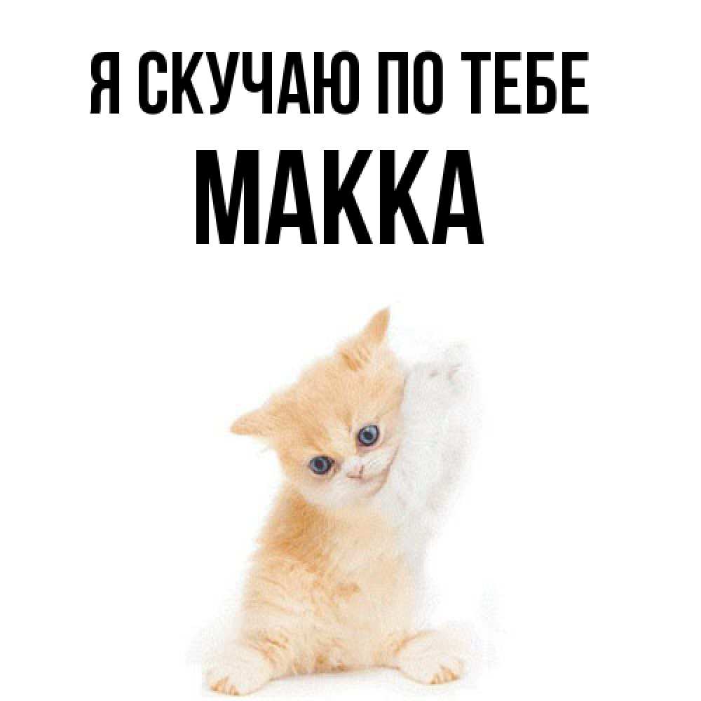 Открытка  с именем. Макка, Я скучаю по тебе  