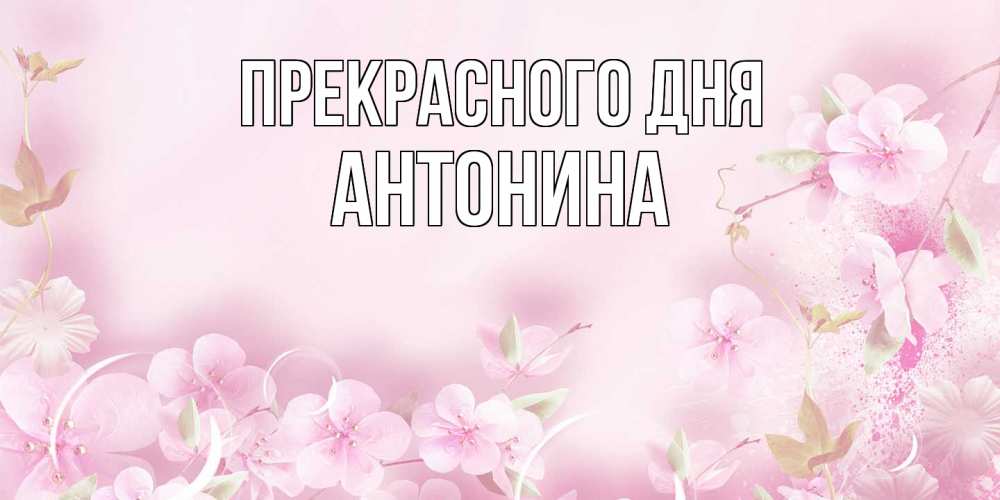 Открытка  с именем. Антонина, Прекрасного дня  