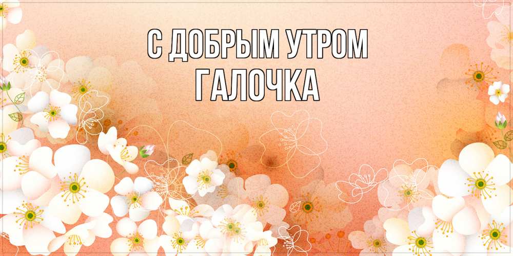 Открытка  с именем. Галочка, С добрым утром  
