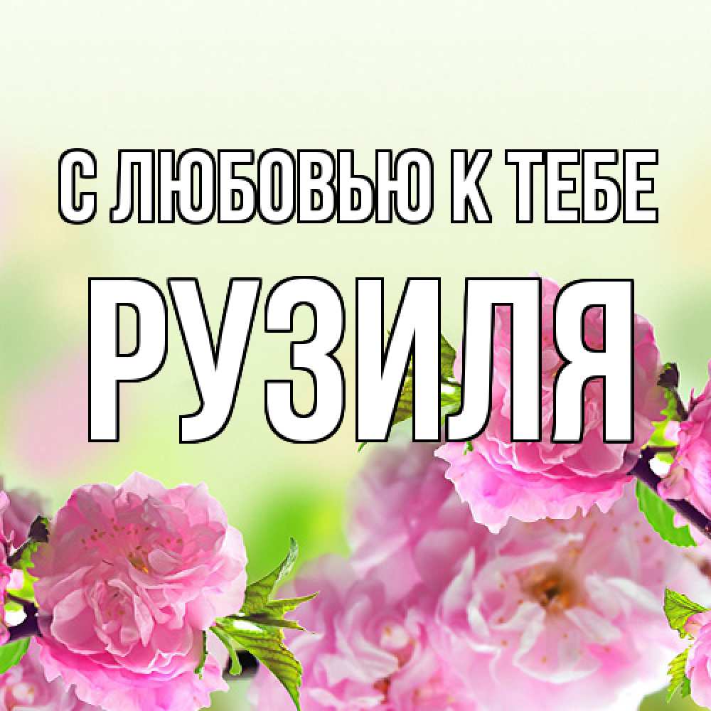 Открытка  с именем. Рузиля, С любовью к тебе  