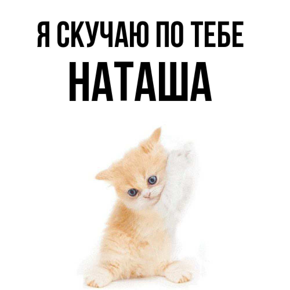 Открытка  с именем. Наташа, Я скучаю по тебе  