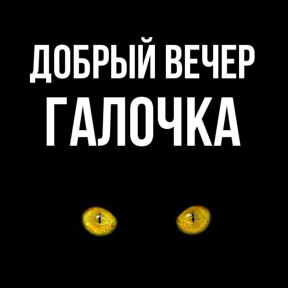 Открытка  с именем. Галочка, Добрый вечер  
