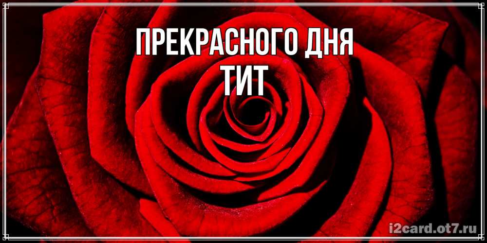 Открытка  с именем. Тит, Прекрасного дня  