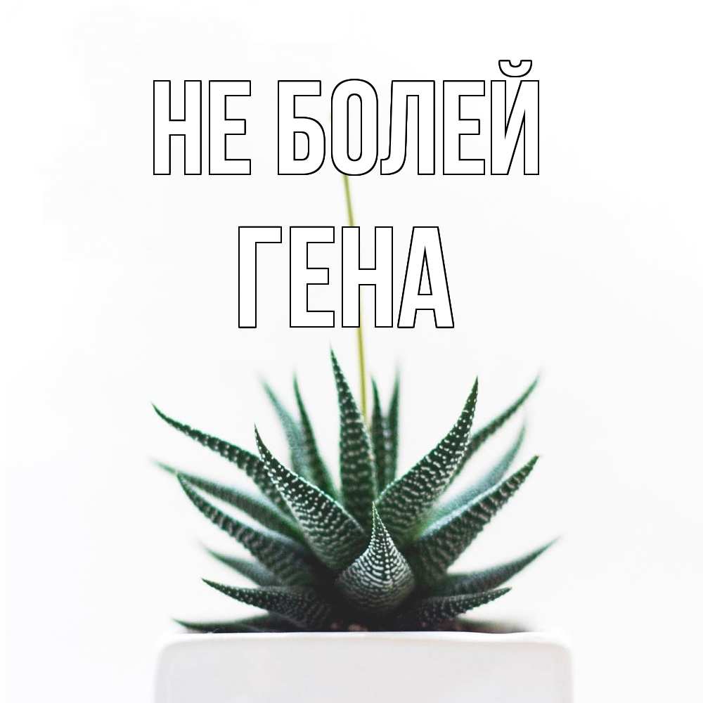 Открытка  с именем. Гена, Не болей  