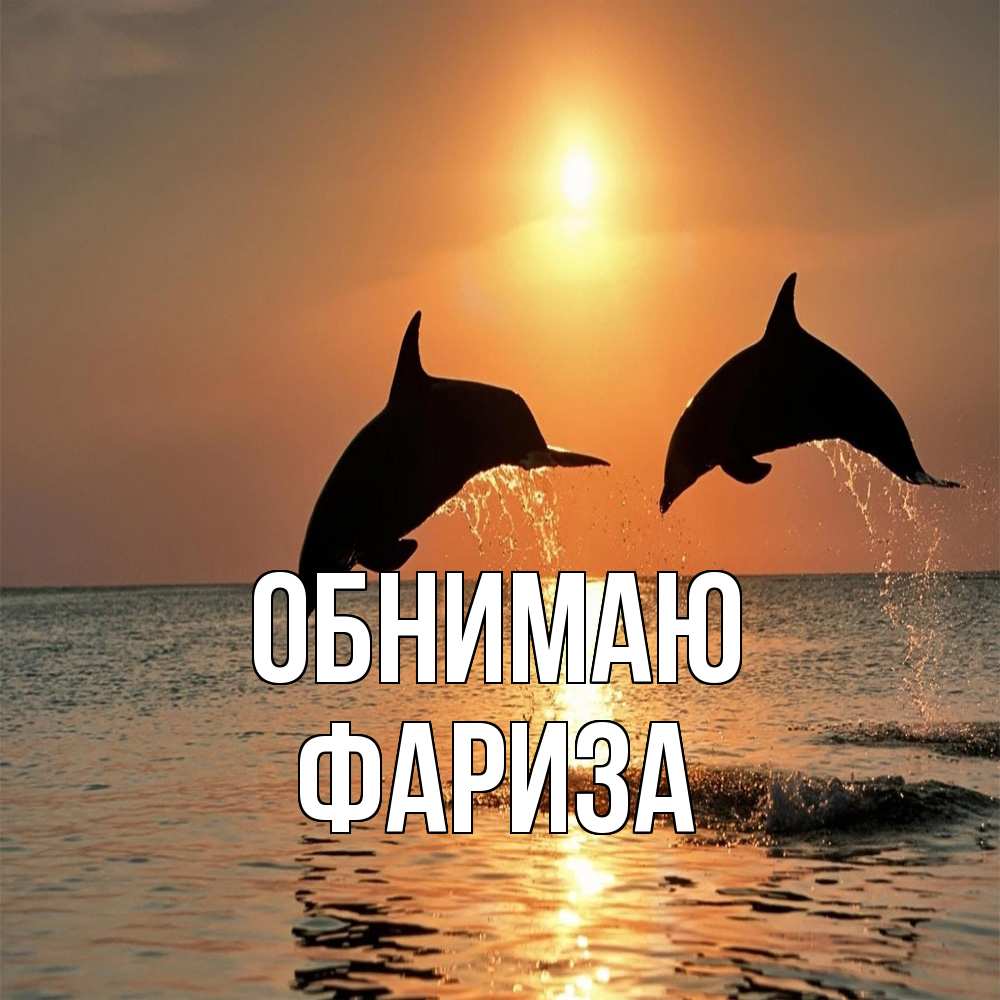 Открытка  с именем. Фариза, Обнимаю  