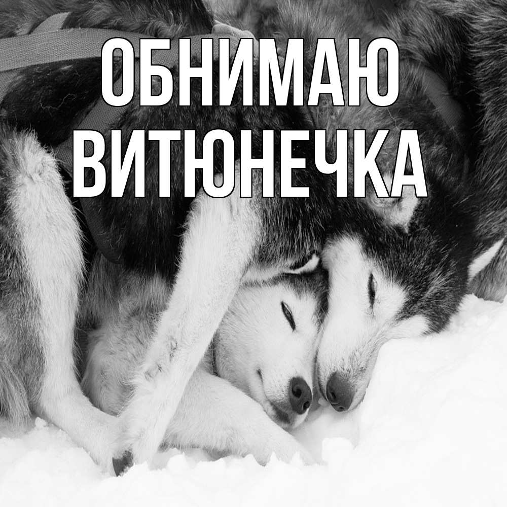 Открытка  с именем. Витюнечка, Обнимаю  