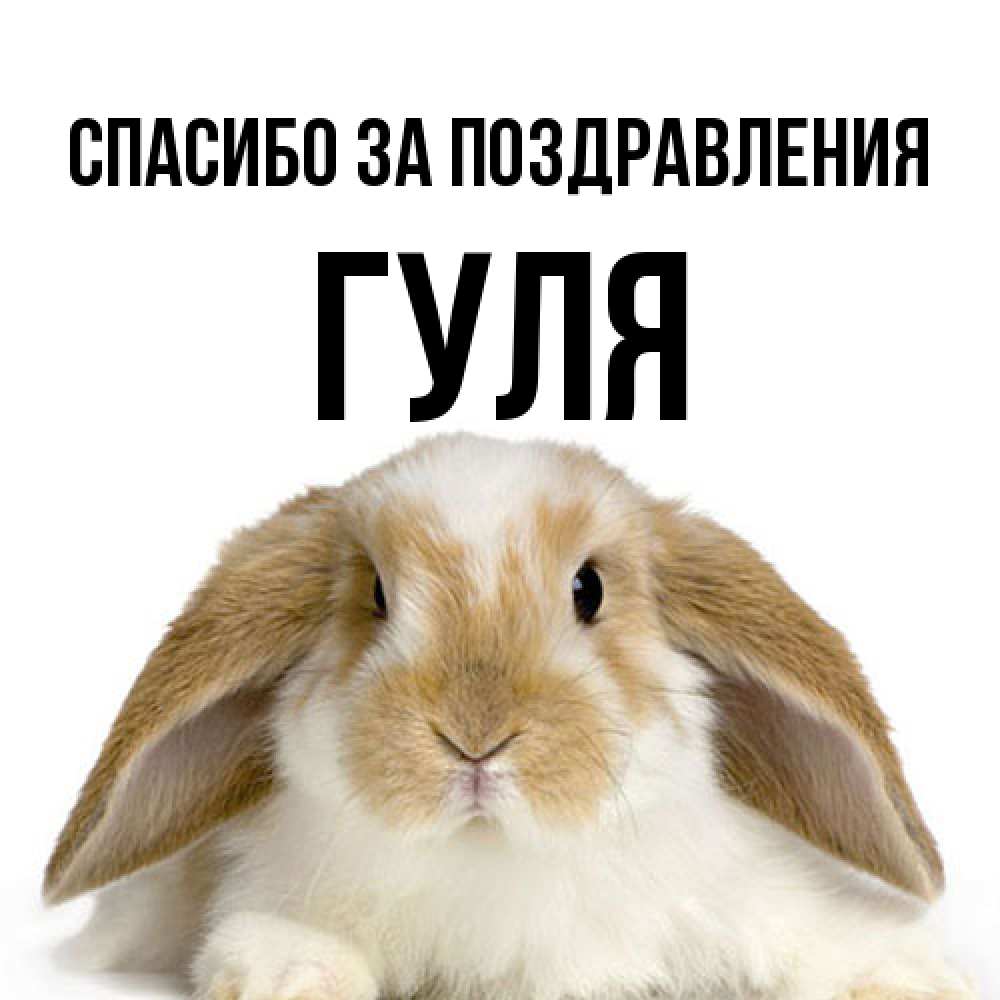 Открытка  с именем. Гуля, Спасибо за поздравления  