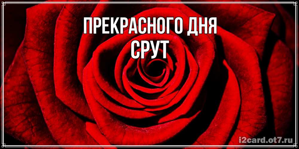 Открытка  с именем. срут, Прекрасного дня  