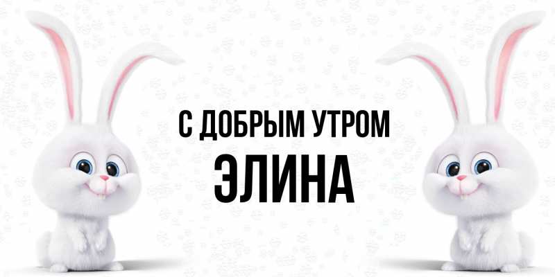 Картинка С добрым утром, Элина