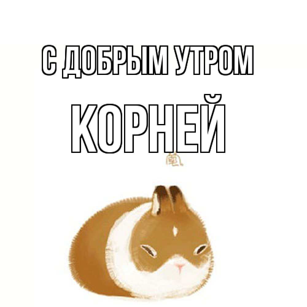 Открытка  с именем. Корней, С добрым утром  
