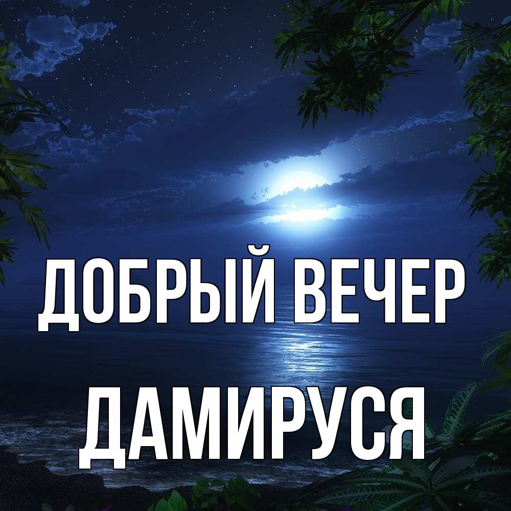 Открытка  с именем. Дамируся, Добрый вечер  