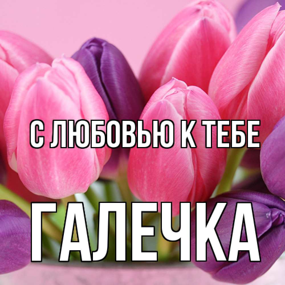 Открытка  с именем. Галечка, С любовью к тебе  