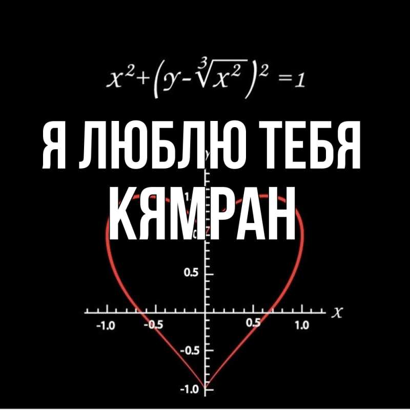 Открытка с именем, КЯМРАН, Я люблю тебя