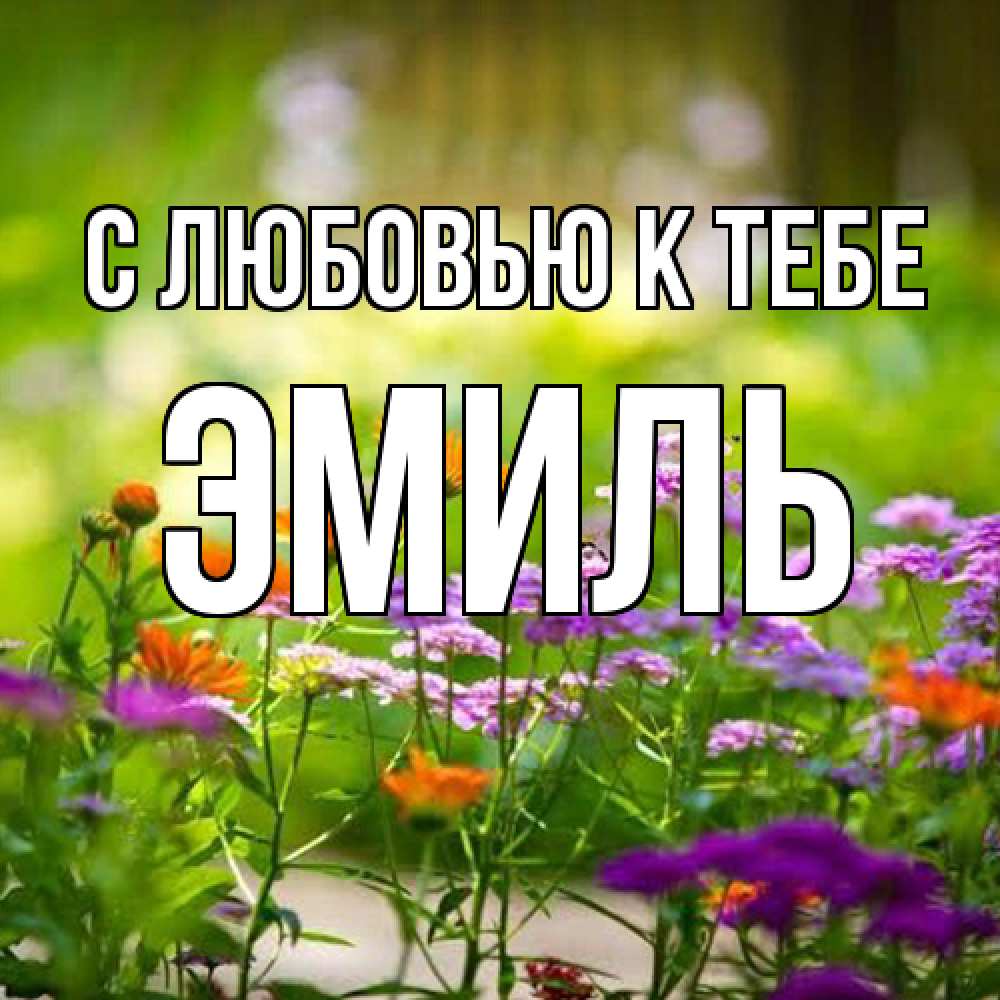 Открытка  с именем. Эмиль, С любовью к тебе  