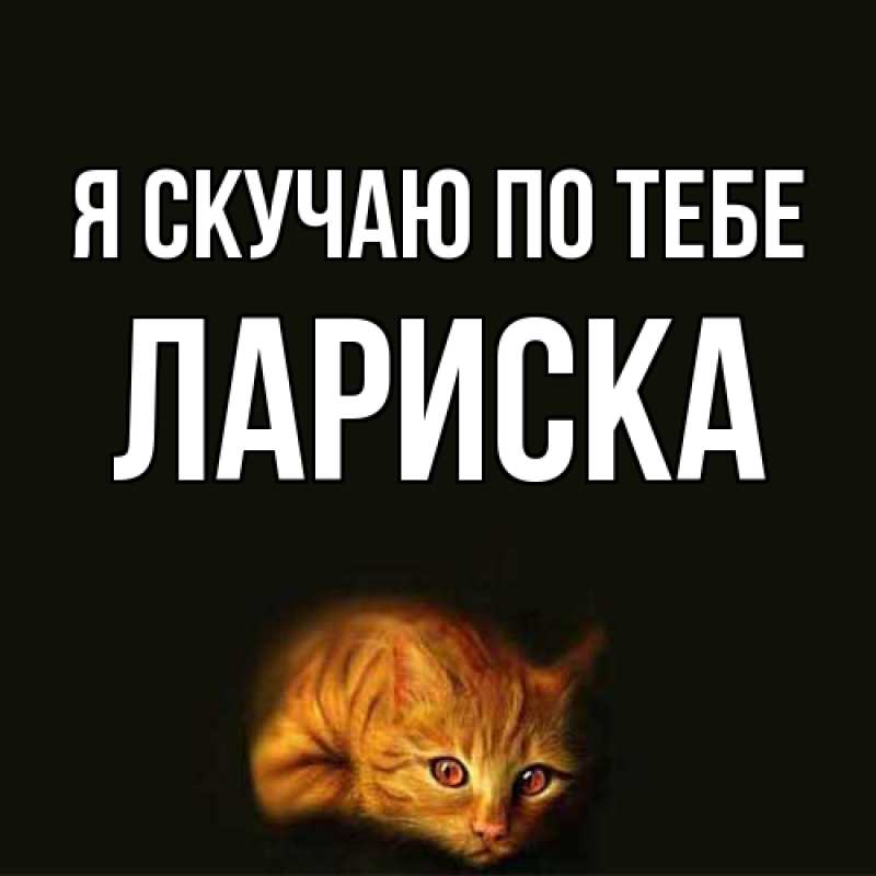 Картинка Я скучаю по тебе, Лариска
