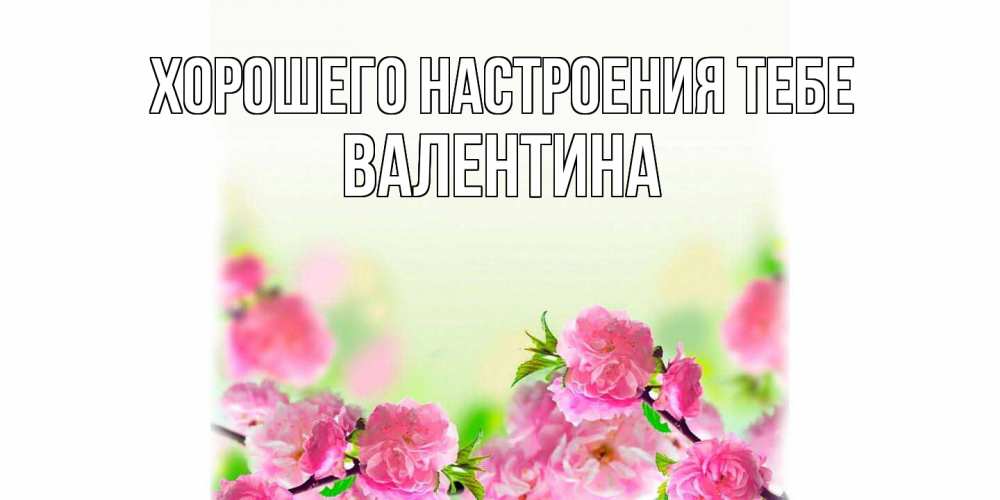 Открытка  с именем. валентина, Хорошего настроения тебе  