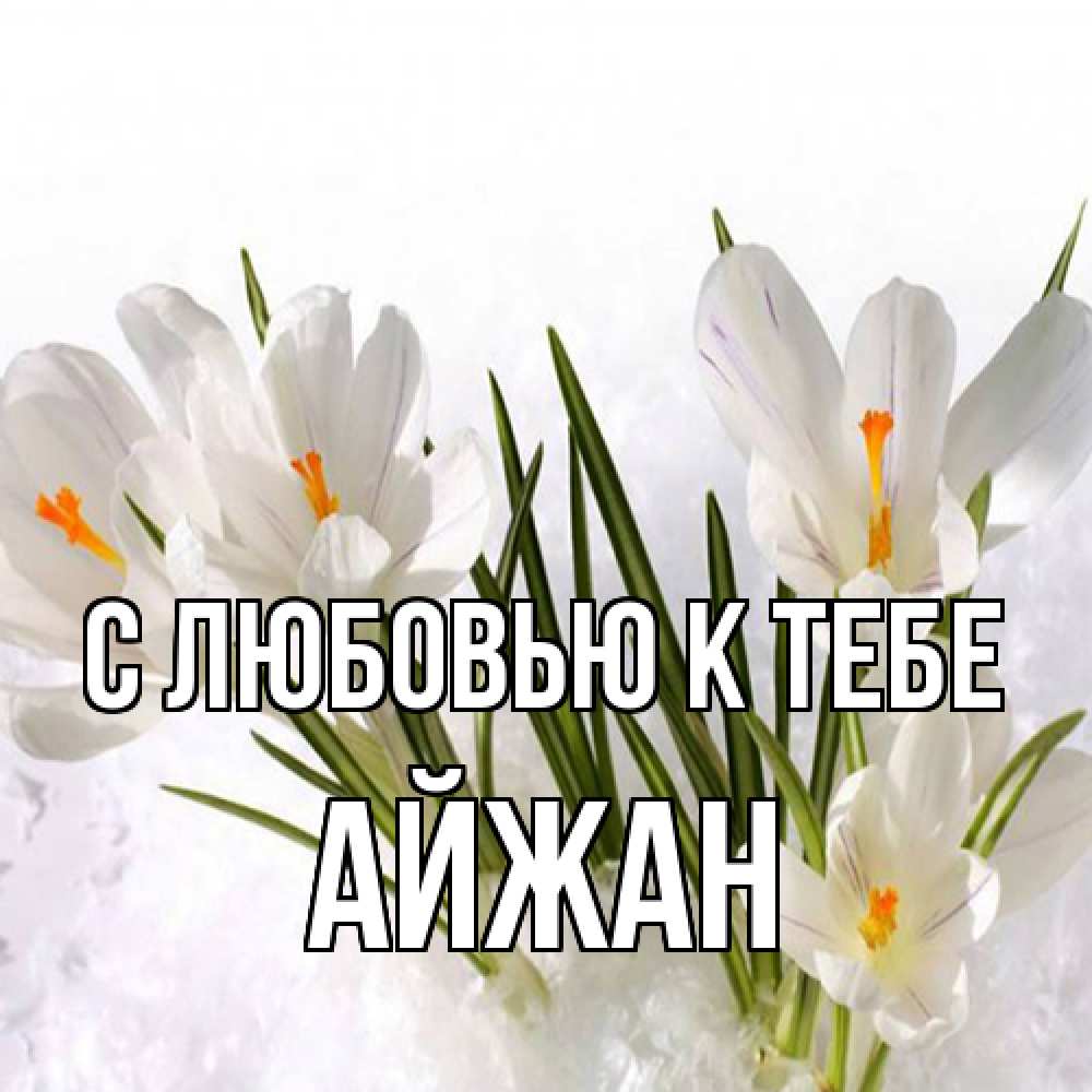 Открытка  с именем. Айжан, С любовью к тебе  