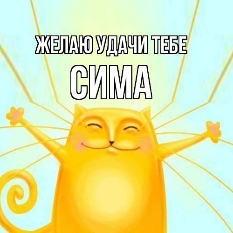 Картинка Желаю удачи тебе, Сима