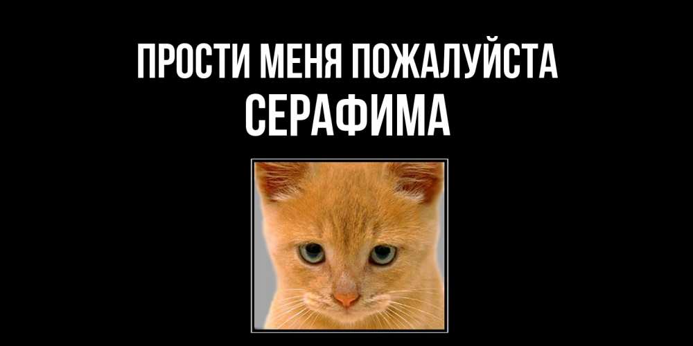 Открытка  с именем. Серафима, Прости меня пожалуйста  