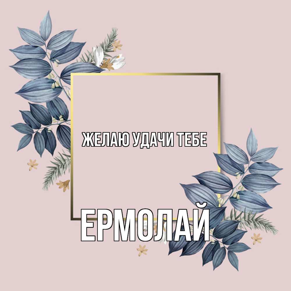Открытка  с именем. Ермолай, Желаю удачи тебе  