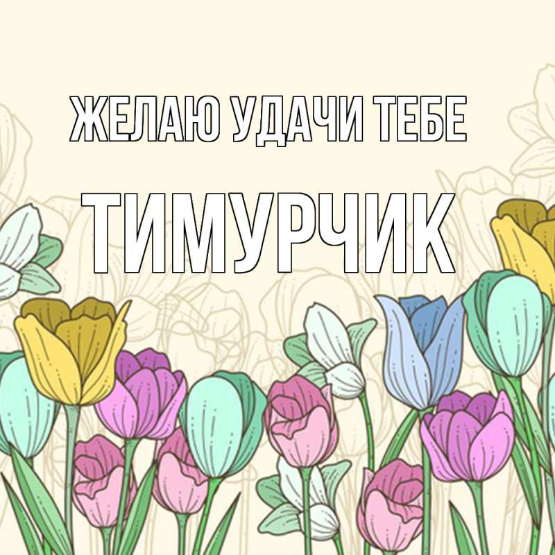 Картинка Желаю удачи тебе, Тимурчик