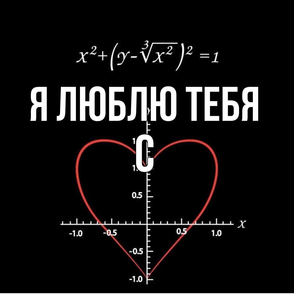 Открытка  с именем. с, Я люблю тебя  
