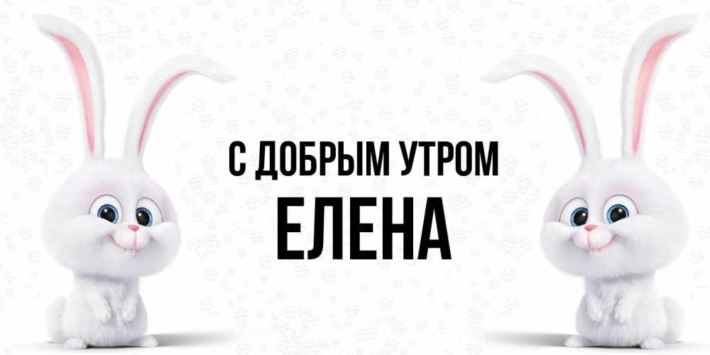 Открытка  с именем. ЕЛЕНА, С добрым утром  