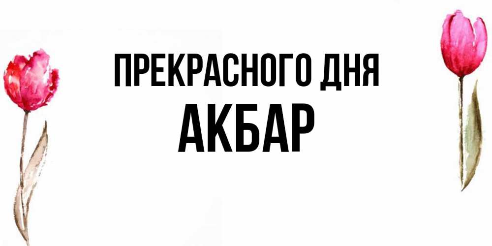 Открытка  с именем. Акбар, Прекрасного дня  