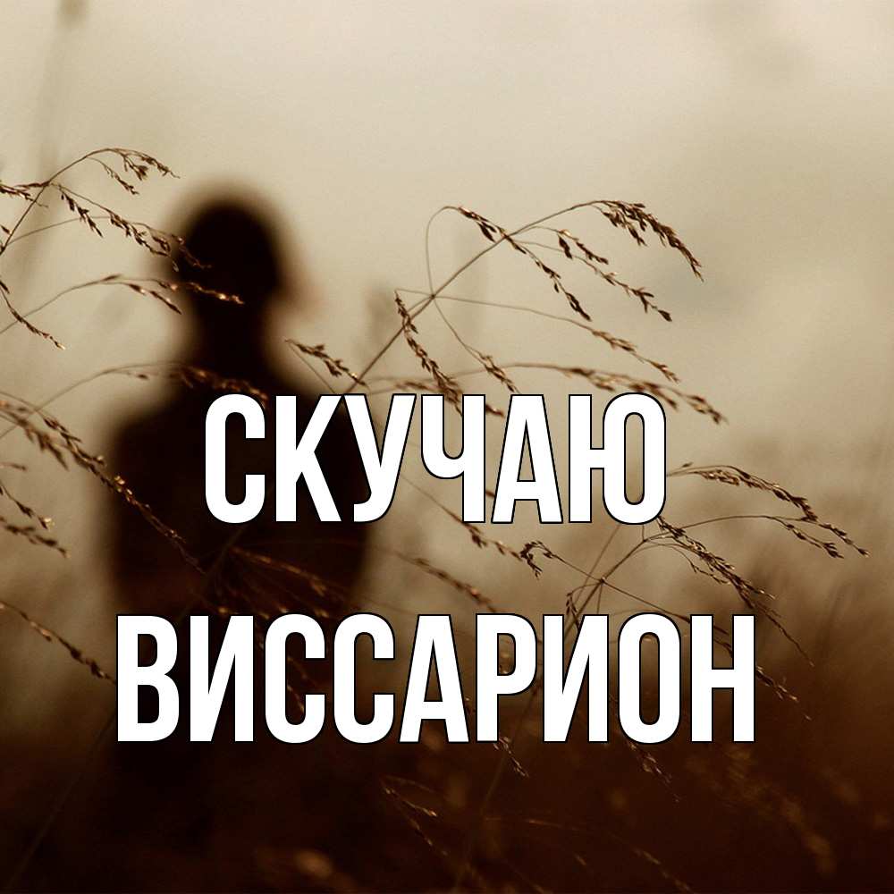 Открытка  с именем. Виссарион, Скучаю  