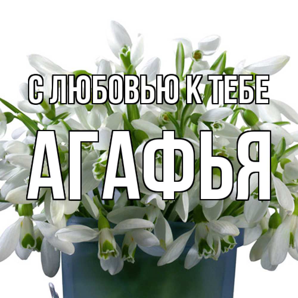 Открытка  с именем. Агафья, С любовью к тебе  