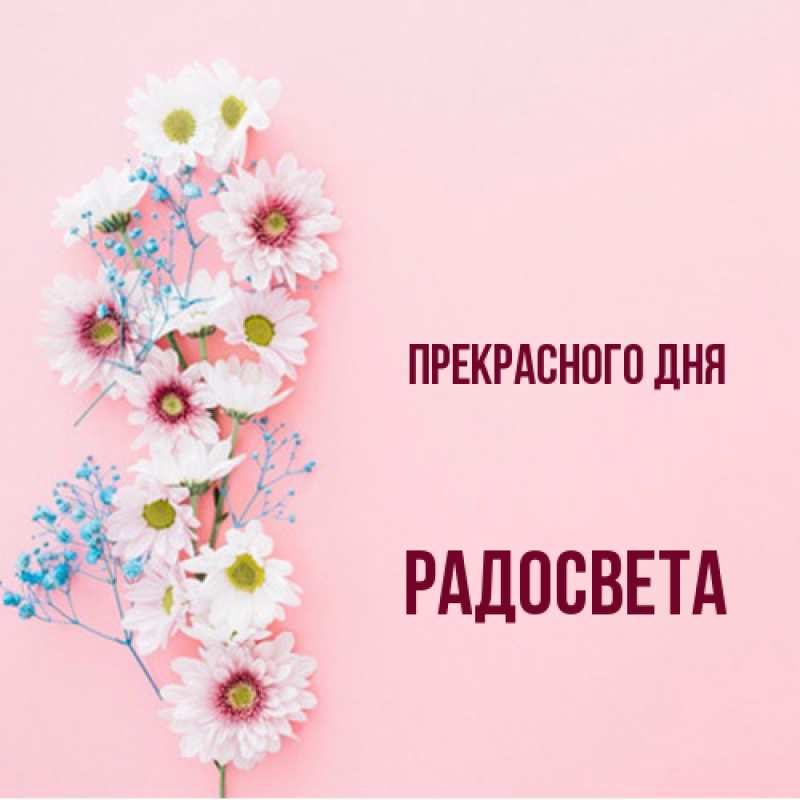 Открытка с именем, Радосвета, Прекрасного дня