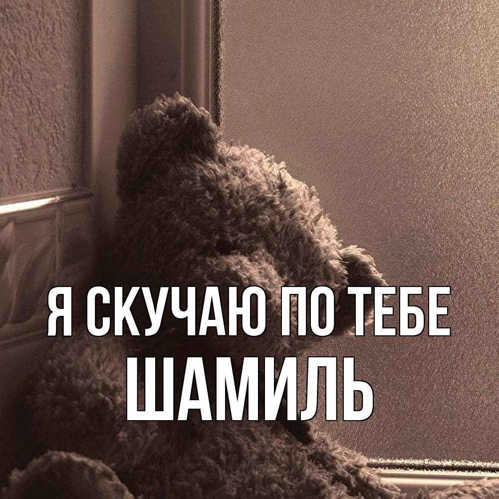 Открытка  с именем. Шамиль, Я скучаю по тебе  