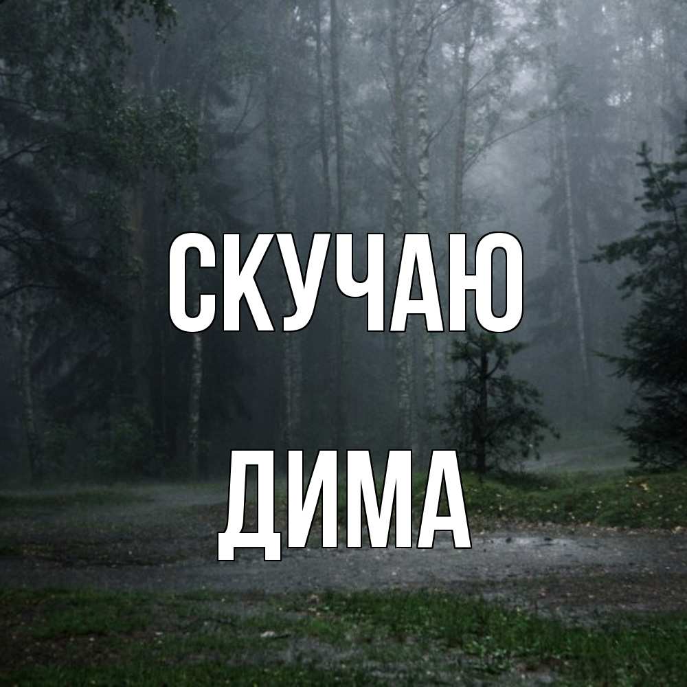Открытка  с именем. Дима, Скучаю  