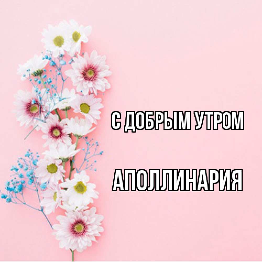 Открытка  с именем. Аполлинария, С добрым утром  