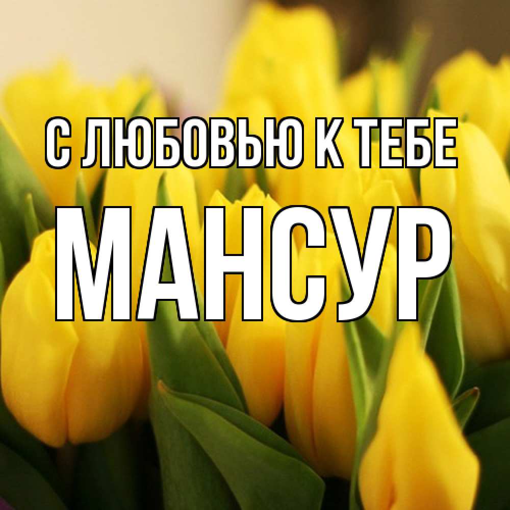 Открытка  с именем. Мансур, С любовью к тебе  