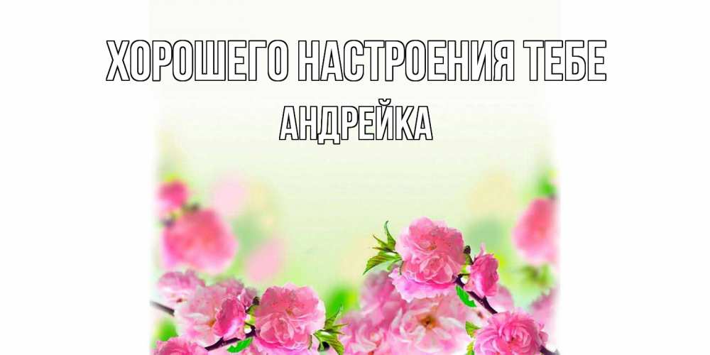 Открытка  с именем. Андрейка, Хорошего настроения тебе  