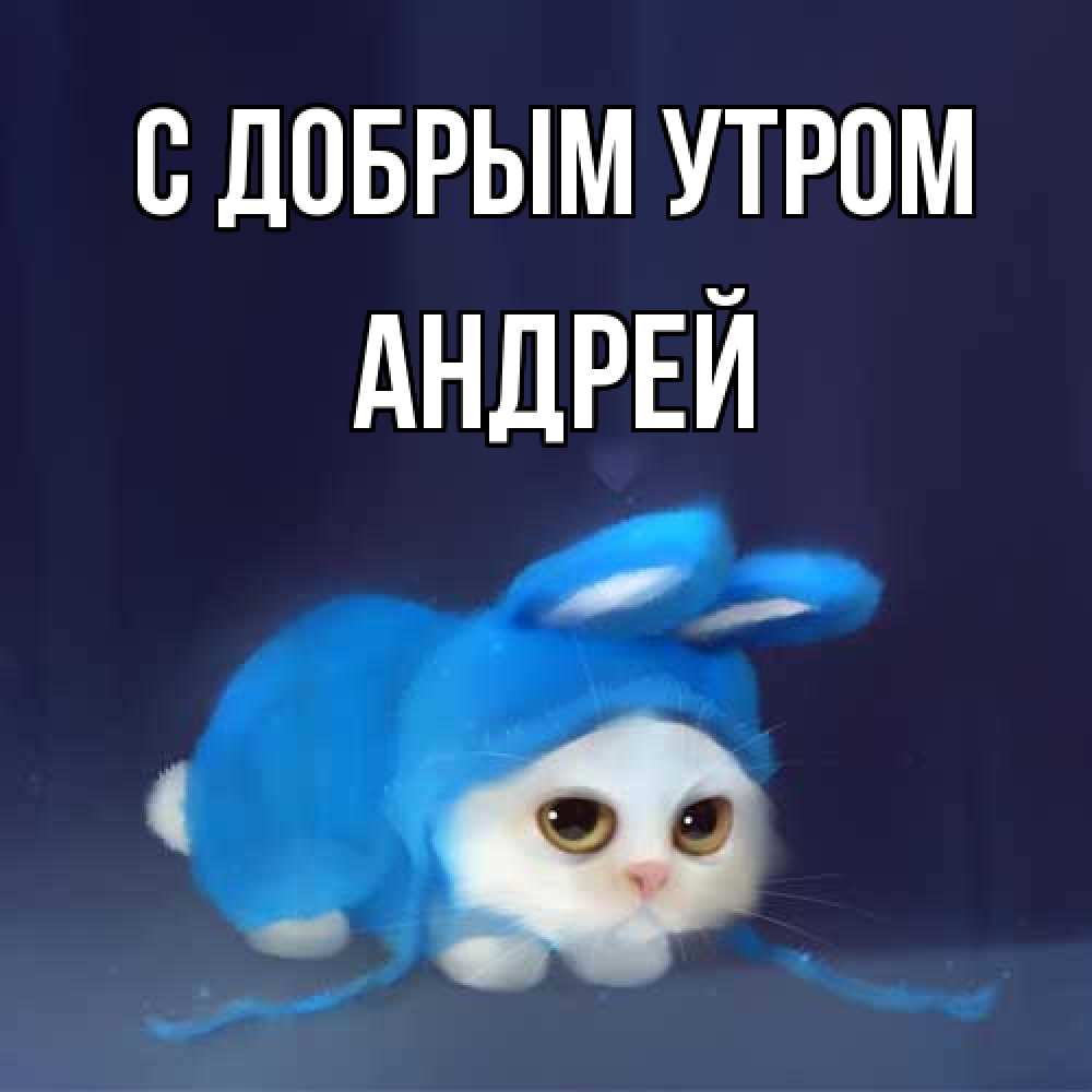 Открытка  с именем. Андрей, С добрым утром  