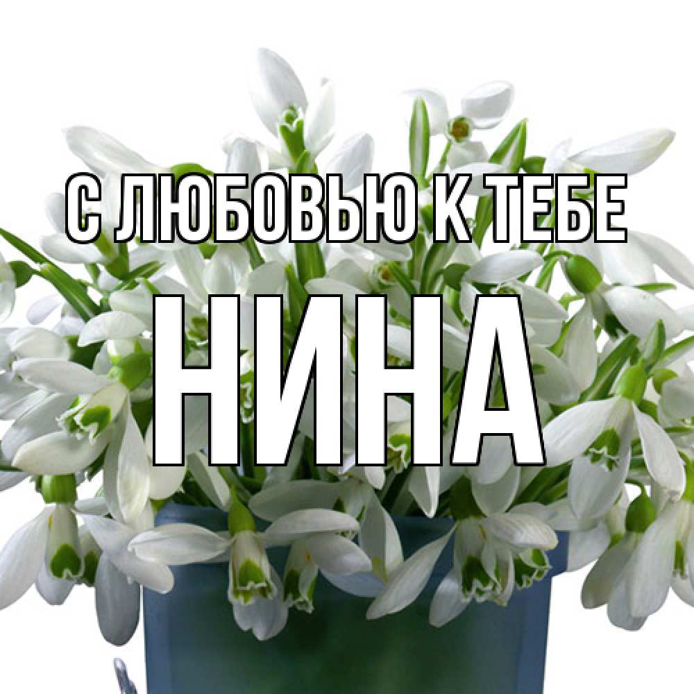 Открытка  с именем. Нина, С любовью к тебе  
