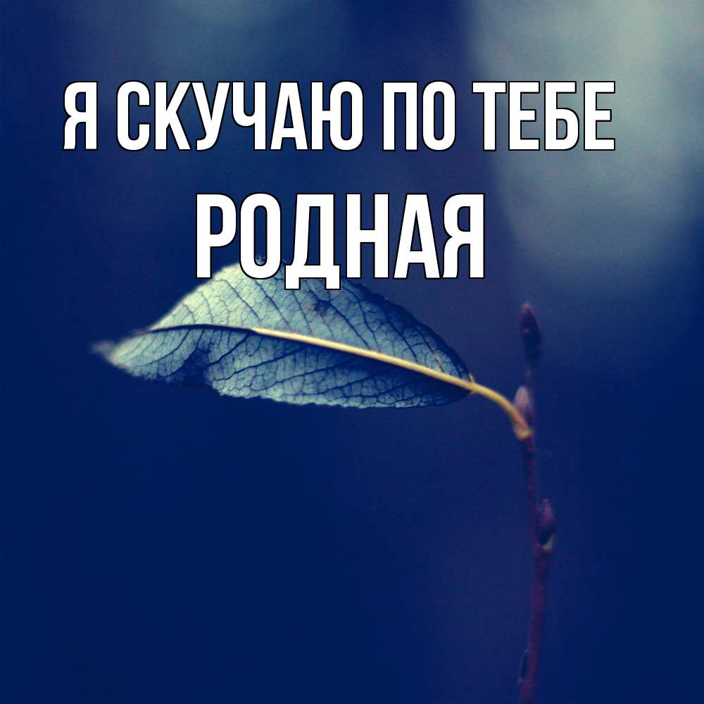 Открытка  с именем. Родная, Я скучаю по тебе  