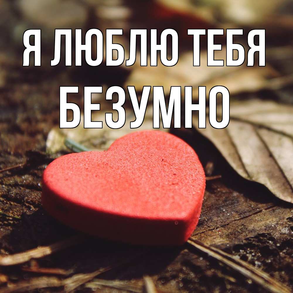 Открытка  с именем. безумно, Я люблю тебя  