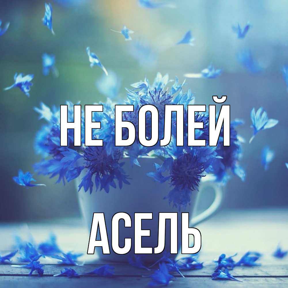 Открытка  с именем. Асель, Не болей  