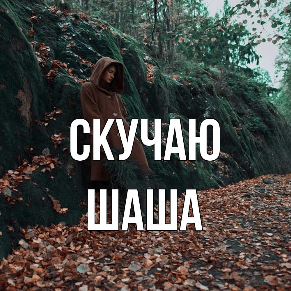 Открытка  с именем. Шаша, Скучаю  